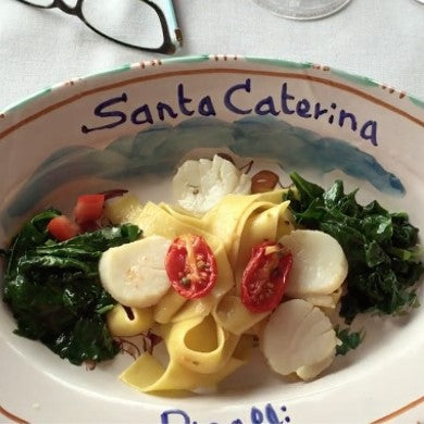 Pasta Sonoma Egg Pappardelle with Scallops, Spinach & Tomato Confit